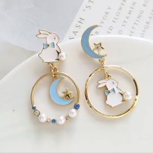 Buy1️⃣get1️⃣🆓‼️4pcs for $20 Rabbit earrings 925 sterling silver post